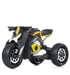 Мотоцикл M 4827 EL-6 (1шт/ящ) Bambi Racer, 1акум*6V/7AH, 2моторы*35W, музыка, свет, EVA, желтый