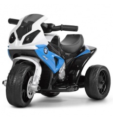 Мотоцикл JT 5188 L-4 (1шт/ящ) 1мотор*6V, акум*6V/4AH, музыка, кожаные сиденья, сине-белый