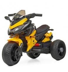 Мотоцикл M 4274 EL-6 (1шт/ящ) Bambi Racer, 2 мотора, 1 аккум-р, музыка, свет, MP3, TF, USB, желтый