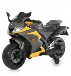 Мотоцикл M 5022 EL-2-6 (1шт/ящ) Bambi Racer, 1мотор,1акум,музыка,свет,MP3,USB,TF,EVA, чорно-жовтий