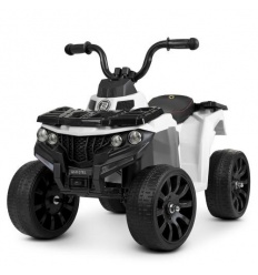 Квадроцикл M 4137 EL-1 (1шт/ящ) Bambi Racer, 1мотор, 1акум, MP3, USB, EVA, кожаные сиденья, белый
