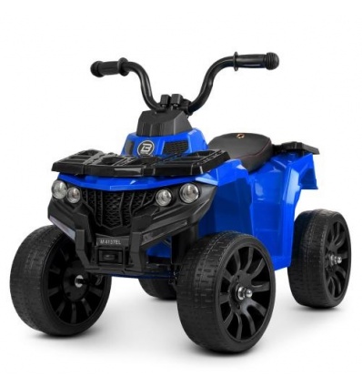 Квадроцикл M 4137 EL-4 (1шт/ящ) Bambi Racer, 1мотор, 1акум, MP3, USB, EVA, кожаные сиденья, синий
