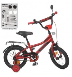 Велосипед дитячий PROF1 14д. Y 14311 (1шт/ящ) Speed racer, SKD 45, ліхтар, дзвінок, дзеркало, додаткові колеса, червоний