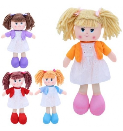 Лялька 1-27-35 м'яконабивна, 33 см, петелька, мікс кольорів, у пакеті