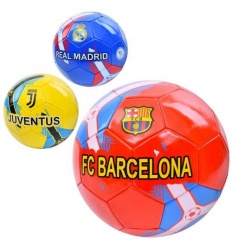 Мяч футбольный EV 3359 размер 5, ПВХ 1,8мм, 300-320г, 3 цвета, 3 вида (клубы), в пакете
