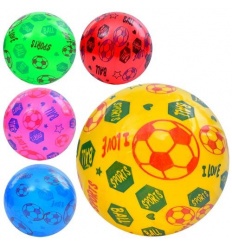 Мяч детский MS 3986 размер 9 дюймов, ПВХ, 57-63г, 5 цветов, 1 вид, упаковка 10 шт в пакете