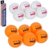 Теннисные шарики MS 3201 количество 6 шт, ABS 40мм+, бесшовный, 2 цвета, в коробке