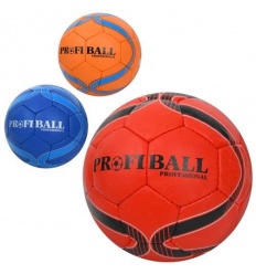 Мяч футбольный 2500-267 размер 5, ПУ 1,4 мм, ручная работа, 32 панели, 400-420г, 3 цвета, в пакете