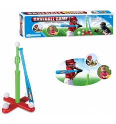 Игра Бейсбол MR 0532 бита, мяч 5 шт, стойка для мячей 44,5-44,5-64 см, в коробке