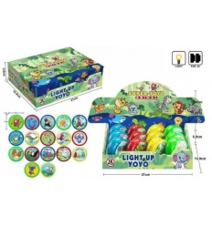 Йо-йо 790-2 (12шт/уп) размер 5,5 см, птички, свет, на бат-ах (табл), микс видов, в дисплее