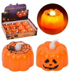 Фонарик MK 5750 (1уп/12шт) тыква, 4-5-5см, свет, Хэллоуин / Halloween, на бат-ке (табл), в дисплее