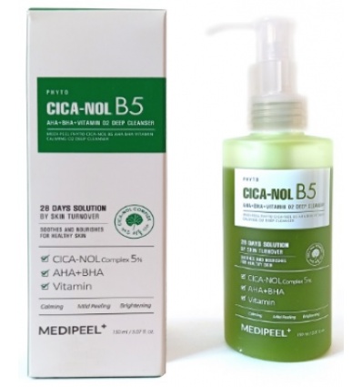 Кислородная гель-пенка для умывания Phyto Cica -Nol B5AHA BHA Caming Q2 Deep Cleanser 150ml 41125