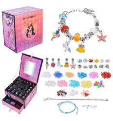 Набор для плетения браслетов A 62600 Пандора, бусины, подвески в стиле пандора, в коробке