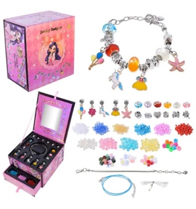 Набор для плетения браслетов A 62600 Пандора, бусины, подвески в стиле пандора, в коробке