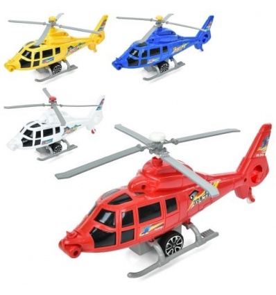 Вертолет 3188 C размер 25 см, заводной, ездит, вращается винт, 4 цвета, в пакете