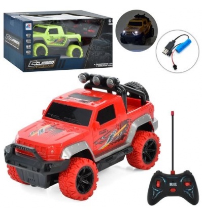 Джип 7032-4 размер 22 см, р/у, USB-зарядное, аккумулятор, свет, 2 цвета, в коробке