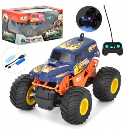 Джип KM 552-2 A размер 20 см, р/у, аккум-р, USB-зарядное, пара, резиновые колеса, свет, в коробке