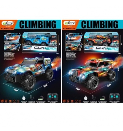 Джип KM 555-1 A-5A р/у, аккум-р, 16см, пара/дым, свет, корпус не бьется, рез-е колеса, USB, в коробк