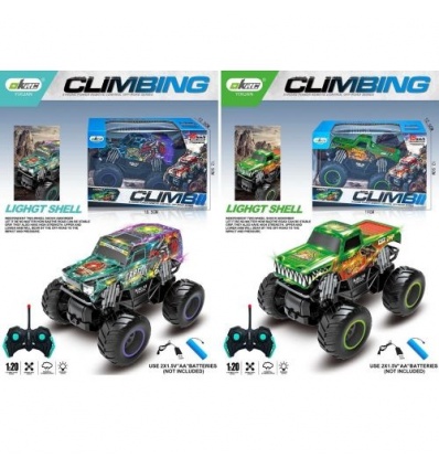 Джип KM 665-1 A-3A р/у, аккум-р, 13см, свет, корпус не бьется, рез-е колеса, USB-зарядное, в коробке