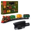 Ж/Д 0621 локомотив 27см, звук, свет, вагоны 3шт, 20 предметов, дым, на батарейках, в коробке