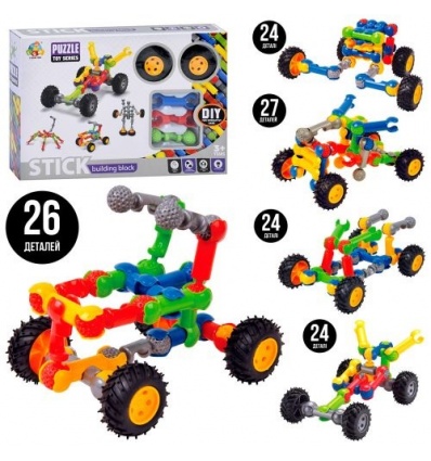 Конструктор SY 8801-3-4-5-6 шарнирный, транспорт, от 24дет, 5 видов, в коробке