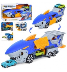 Набор с транспортом P 932-A трейлер 33 см, на запуске, машина 2 шт, в коробке