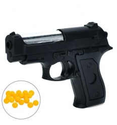 Пистолет 389-389 размер 13 см, пластиковые пули, в пакете