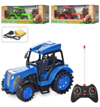 Трактор CR 1922 р/у, аккумулятор, 20см, USB-зарядное, 3 цвета, в коробке