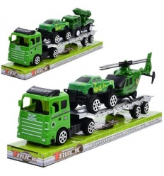 Трейлер MR 890-C101-02 инерционный, военный, 30см, транспорт 2шт, 2 вида, в слюде