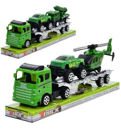 Трейлер MR 890-C101-02 инерционный, военный, 30см, транспорт 2шт, 2 вида, в слюде