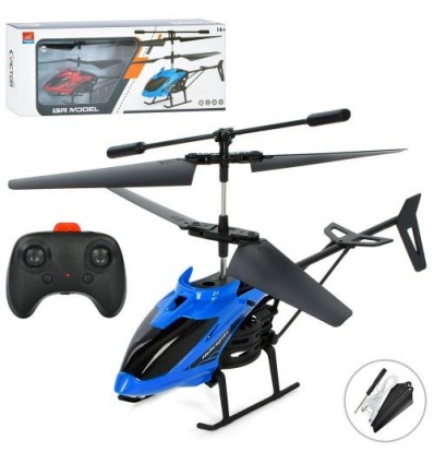 Вертолет BR 6803 размер 20 см, р/у, аккумулятор, USB-зарядное, свет, дополнительные лопасти, 2 цвета