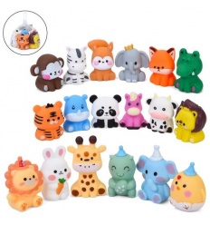 Игрушка для купания 508-368-67-381 набор 6шт, животные, от 6см, пищалка, 3 вида, в сетке