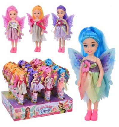 Кукла 5802-A фея, с крыльями, 14см, в коробке, 4 вида