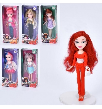 Кукла LK 1435-3 размер 23см, сумка, 6 видов, в коробке