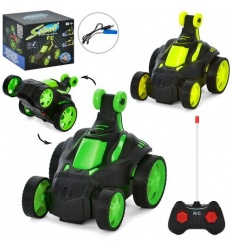 Машинка 219-219-8-9 размер 13 см, р/у, аккумулятор, USB-зарядное, трюковая, свет, музыка, 2 цвета