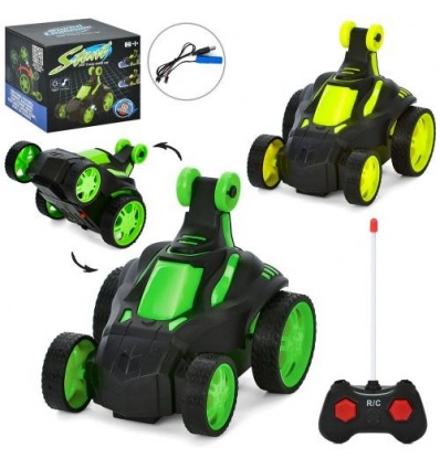 Машинка 219-219-8-9 размер 13 см, р/у, аккумулятор, USB-зарядное, трюковая, свет, музыка, 2 цвета
