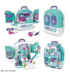 Набор врача 008-995A 3в1, 50,6-35,4-в30см, медицинские инструменты, фигурка - 9см, в чемодане