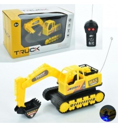 Экскаватор 0507-12 р/у, 18см, свет, подвижный ковш, на батарейках, в коробке