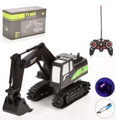 Экскаватор 3009-3 р/у, 28см, аккумулятор, USB-зарядное, свет, в коробке