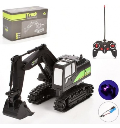 Экскаватор 3009-3 р/у, 28см, аккумулятор, USB-зарядное, свет, в коробке