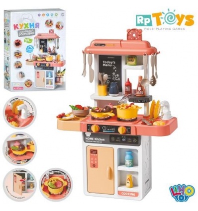 Кухня 889-298 LIMO TOY, размер, 47-21-в68см, плита, мойка-льется вода, звук, свет, посуда, продукты