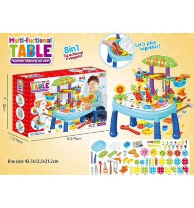 Мозаика/инструменты 698 A 42-36-в50см, инструменты, шуруповерт, 355дет, на батарейках, в коробке