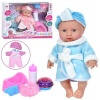 Пупс A 212-S рост 23 см, наряд, бутылочка, горшок, аксессуары, 2 вида, в коробке