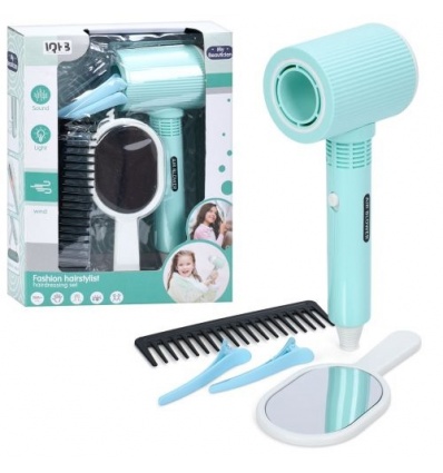 Набор аксессуаров A 2008-3 набор парикмахера, фен-воздух, зеркало, расческа, заколки, в коробке