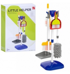 Набор для уборки 667-75 размер 20-20-58 см, 9 предметов, подставка, швабра, щетка, совок, в коробке