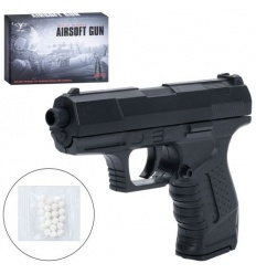 Пистолет 041-041 размер 13 см, пластиковые пули, в коробке