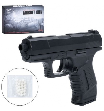 Пистолет 041-041 размер 13 см, пластиковые пули, в коробке