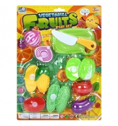 Продукты 515-6 B на липучке, овощи, доска, нож, на листе