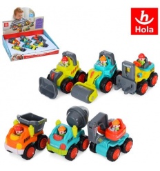 Будтехніка 3116C-HL (72шт) 8см, рухомі деталі, 6шт (6видів) в дисплеї, 26-18-6,5см