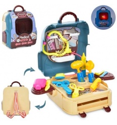 Лікар TB977-32 (18шт) мед інструменти, світло, у валізі, у картонній обгортці 29-24-13см